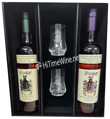 Picture of WILLETT DISTILLERY 2PK GIFT SET 4YR BOURBON & 4YR RYE WITH 2 GLASSES; KENTUCKY STRAIGHT WHISKEY; BARDSTOWN-KENTUCKY