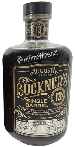 Picture of AUGUSTA BUCKNER'S DISTILLERY 13YR HI-TIME SINGLE BARREL 66.8% BARREL NO. 26-67 750ML; KENTUCKY STRAIGHT BOURBON WHISKEY