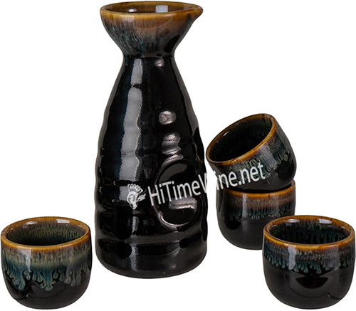 Picture of URBAN TOKYO BLACK BROWN 5PC CERAMIC SAKE SET