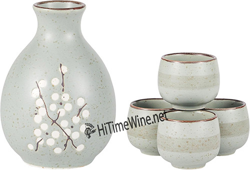 Picture of PLUM BLOSSOM BKUE 5PC SAKE SET