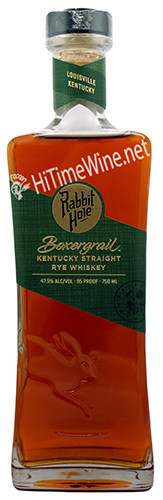 PICTURE OF RABBIT HOLE BOXERGRAIL RYE WHISKEY; 750 MILLILITER BOTTLE; KENTUCKY STRAIGHT RYE WHISKEY