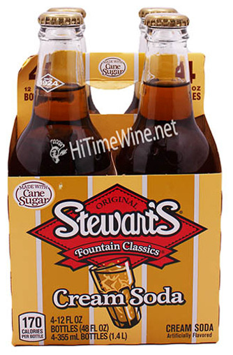 Picture of STEWARTS CREAM SODA 4 PACK 12oz BOTTLES