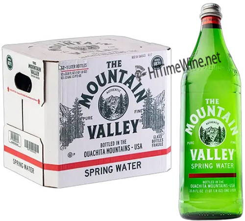 Picture of MOUNTAIN VALLEY SPRING WATER STILL 1LT 12PK CASE GLASS BOTTLES