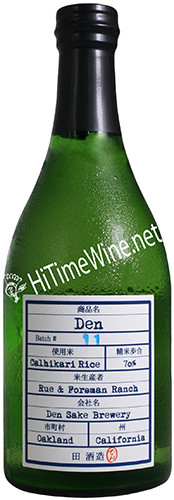 Picture of DEN JUNMAI BATCH #12 SAKE 500ML NAMAZAKE UNPASTEURIZED. FROM OAKLAND, CALIFORNIA