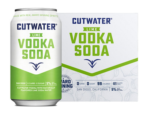 Picture of CUTWATER LIME VODKA SODA 4PK CANS 12OZ 7% ABV