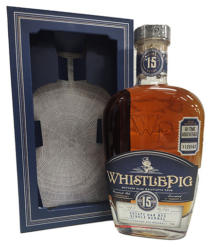 Picture of WHISTLEPIG 15 YEAR ESTATE OAK RYE HI-TIME STAFF BOTTLE 750ml