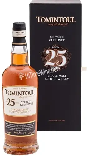 Picture of TOMINTOUL 25YR 43% 750ML SPEYSIDE GLENLIVET - SINGLE MALT SCOTCH WHISKY
