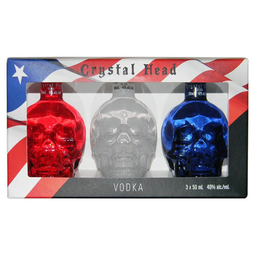 Picture of CRYSTAL HEAD 3-PACK 50ML, RED, WHITE & BLUE