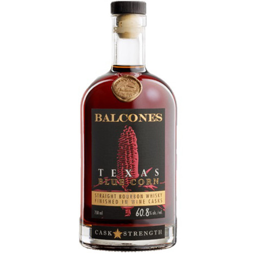 BALCONES TEXAS BLUE CORN CASK STRENGTH 60.8% STRAIGHT BOURBON WHISKEY FINISHED IN WINE CASKS