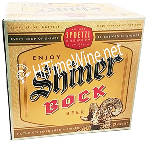 SPOTZEL BREWING COMPANY, SHINER BOCK 4.4% ABV, 12 PACK 12oz BOTTLES.