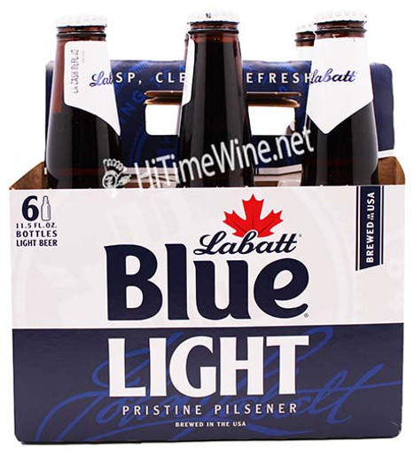 Picture of LABATT BLUE LIGHT 6 PACK 12oz BOTTLES