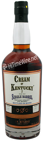 PICTURE OF CREAM OF KENTUCKY 7 YEAR SINGLE BARREL; 50%, 750 MILLILITER BOTTLE; BOTTLED IN BOND; KENTUCKY STRAIGHT RYE WHISKEY
