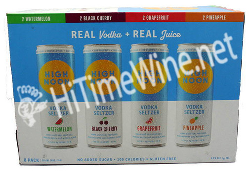PICTURE OF HIGH NOON CLASSIC 8 PACK VARIETY; 4.5% 12 OUNCES; 2x WATERMELON, 2x BLACK CHERRY, 2x GRAPEFRUIT & 2x PINEAPPLE