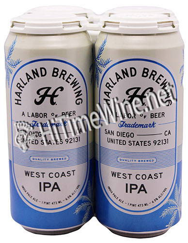 PICTURE OF HARLAND BREWING COMPANY, WEST COAST IPA; 6.5% ABV; 4 PACK 16 OUNCE CANS