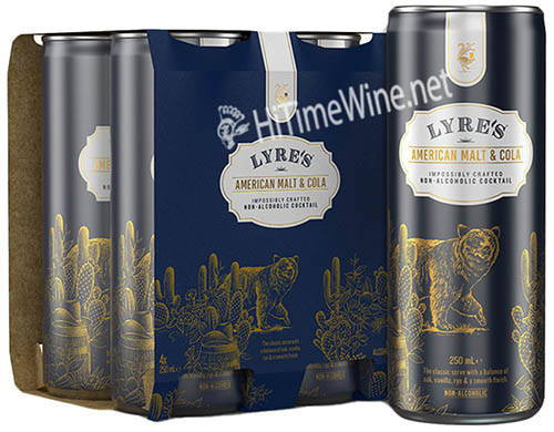 Picture of LYRE\'S AMERICAN MALT & COLA 250ML 4 PACK NON-ALCOHOLIC