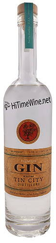 picture of TIN CITY DISTILLERY PREMIUM GIN 43% 750 MILLILITER BOTTLE,  PASO ROBLES CALIFORNIA