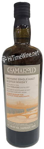 Picture of SAMAROLI TORMORE 22YR 50% 750ML CASK-20296; D-1995 B-2017; SINGLE MALT SCOTCH WHISKY