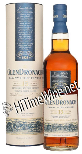 PICTURE OF GLENDRONACH 15 YEAR; TAWNY PORT CASK; 46%; 750 MILLILITER BOTTLE; HIGHLAND SINGLE MALT SCOTCH WHISKY