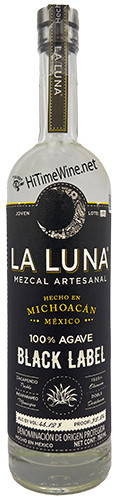 Picture of  LA LUNA BLACK LABEL MEZCAL 46.12% 750ML MICHOACAN  ENSAMBLE OF CUPREATA, TEQUILANA, AND ANGUSTFOLIA  92.24 PROOF
