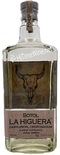 Picture of SOTOL LA HIGUERA DASYLIRION, CEDROSANUM 750 98.4 PROOF ALDAMA CHIHUAHUA NOM-159