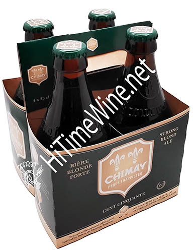picture of CHIMAY CENT CINQUANTE GREEN 330 MILLILITER, 4 PACK BOTTLES
