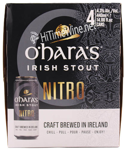 Picture of OHARAS NITRO IRISH STOUT 4 PACK NITROGENATED 14.88oz CANS