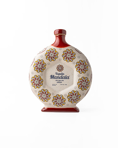 1800 ダイヤモンドカットデザインの750ml(むひさん) MANDALA ANEJO TEQUILA 1LT NOM-1477