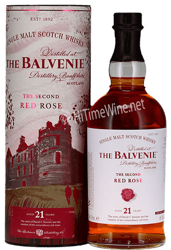 Picture of BALVENIE THE SECOND RED ROSE 21 YEAR 700ML SINGLE MALT SCOTCH WHISKY