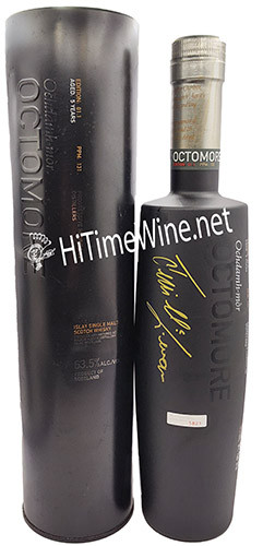 picture of BRUICHLADDICH OCTOMORE 1.1 INAUGURAL RELEASE 750ML 5YR; 63.5% PPM: 131; SINGED BTL (SPECIAL ORDER 1 WEEK)