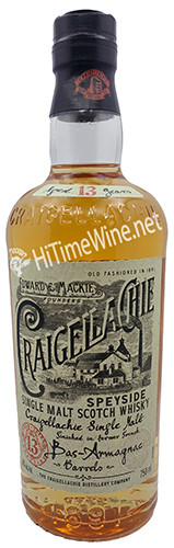PICTURE OF CRAIGELLACHIE 13 YEAR; BAS-ARMAGNAC CASK 46%, 750 MILLILITER BOTTLE; SPEYSIDE SINGLE MALT SCOTCH WHISKY