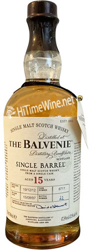 Picture of BALVENIE 15 YEAR 1997 SINGLE BARREL 47.8% 750ML BOTTLED 2012 SINGLE MALT SCOTCH WHISKY