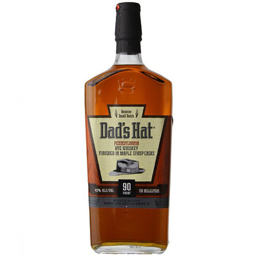 DADS HAT RYE WHISKEY FINISHED IN MAPLE CASKS 750ML 45%; MADE IN PENNSYLVANIA; MAPLE SYRUP