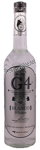 picture of G4 BLANCO TEQUILA 54%; 750 MILLILITER BOTTLE; 108 PROOF; NOM-1579 | ADDITIVE FREE