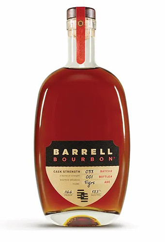 BARRELL BOURBON BATCH 033 58.3% 750ML CASK STRENGHT; 5YR; A BLEND OF STRAIGHT BOURBON WHISKEYS