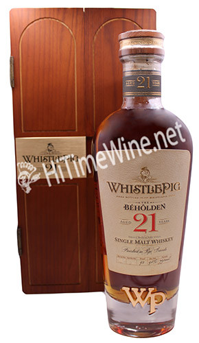 PICTURE OF WHISTLEPIG THE BEHOLDEN 21 YEAR; 46%; 750 MILLILITER BOTTLE; SINGLE MALT WHISKEY FINISHED IN RYE BARRELS