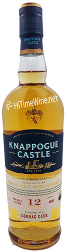 PICTURE OF KNAPPOGUE CASTLE COGNAC CASK WHISKEY 12 YEAR 46% SINGLE MALT IRISH WHISKEY