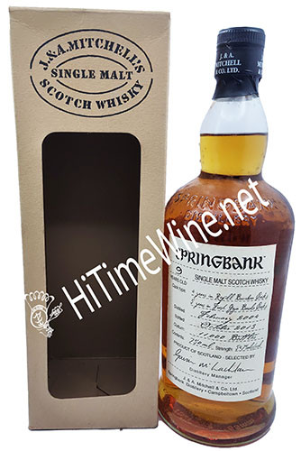 PICTURE OF SPRINGBANK 9 YEAR; DISTILLED-2004, BOTTLED-2013, 54.7%, 750 MILLILITER BOTTLE;  4 YEAR BOURBON & 5 YEAR GAJA; SINGLE MALT SCOTCH WHISKY (SPECIAL ORDER 1 WEEK)