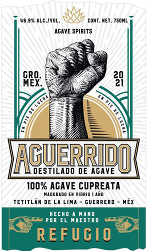 Picture of AGUERRIDO REFUGIO CALZADA HERNANDEZ 45.9% CUPREATA PECHUGA; 100% AGAVE CUPREATA