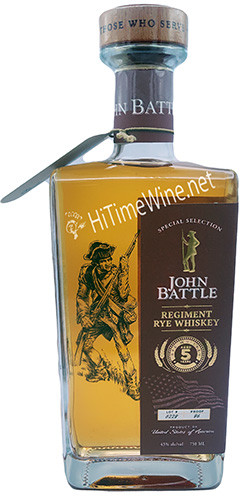 Picture of JOHN BATTLE REGIMENT RYE WHISKEY 43% 750ML
