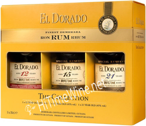 Picture of EL DORADO GIFT PACK 3X 40% 375ML 1X 12YR, 1X 15YR, 1X 21YR