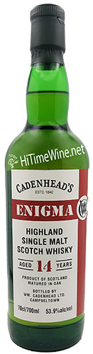 CADENHEADS ENIGMA 14YR 53.9% 700ML HIGHLAND SINGLE MALT SCOTCH WHISKY