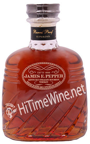 PICTURE OF JAMES E PEPPER BOURBON WHISKEY BARREL PROOF; 54.1%; KENTUCKY STRAIGHT BOURBON WHISKEY