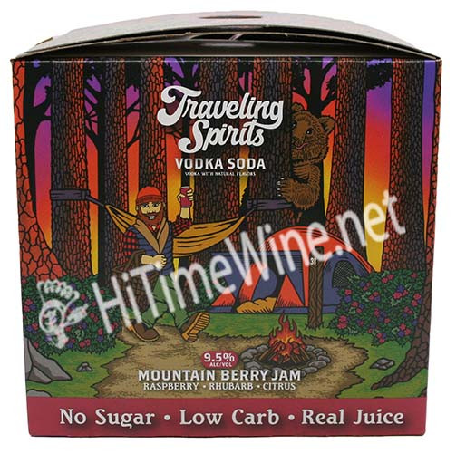 PICTURE OF TRAVELING SPIRITS MOUNTAIN BERRY JAM; 9.5%, 4 PACK, 12 OUNCE, VODKA SODA