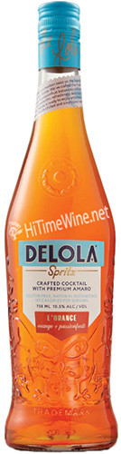 Picture of DELOLA COCKAILS L'ORANGE SPRITZ 10.5% 375ML SIMPLY SERVE OVER ICE; NATURAL BOTANICALS; GLUTEN FREE
