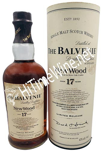 BALVENIE 17YR NEW WOOD 43% 750ML SINGLE MALT SCOTCH WHISKY (TUBE)