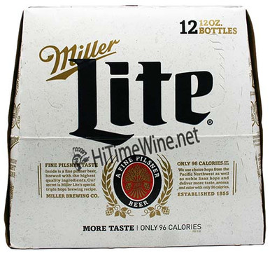 MILLER BREWING COMPANY, MILLER LITE LOW CALORIE LAGER 4.2% ABV, 12