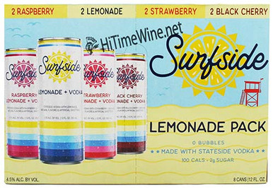 SURFSIDE LEMONDADE VARIETY 8 PACK 12oz CANS RASPBERRY, LEMONADE