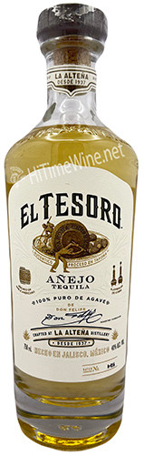 EL TESORO TEQUILA ANEJO 40% 750ML NOM 1139 | ADDITIVE FREE