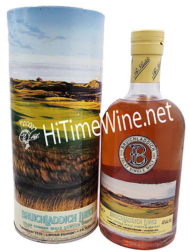 BRUICHLADDICH LINKS 14YRS 46% TURNBERRY 10TH 750ML; ISLAY SINGLE