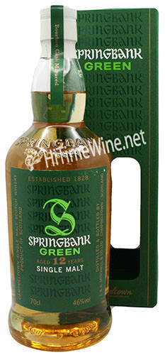 SPRINGBANK GREEN 12YR 46% 700ML CAMPBELTOWN SINGLE MALT SCOTCH WHISKY